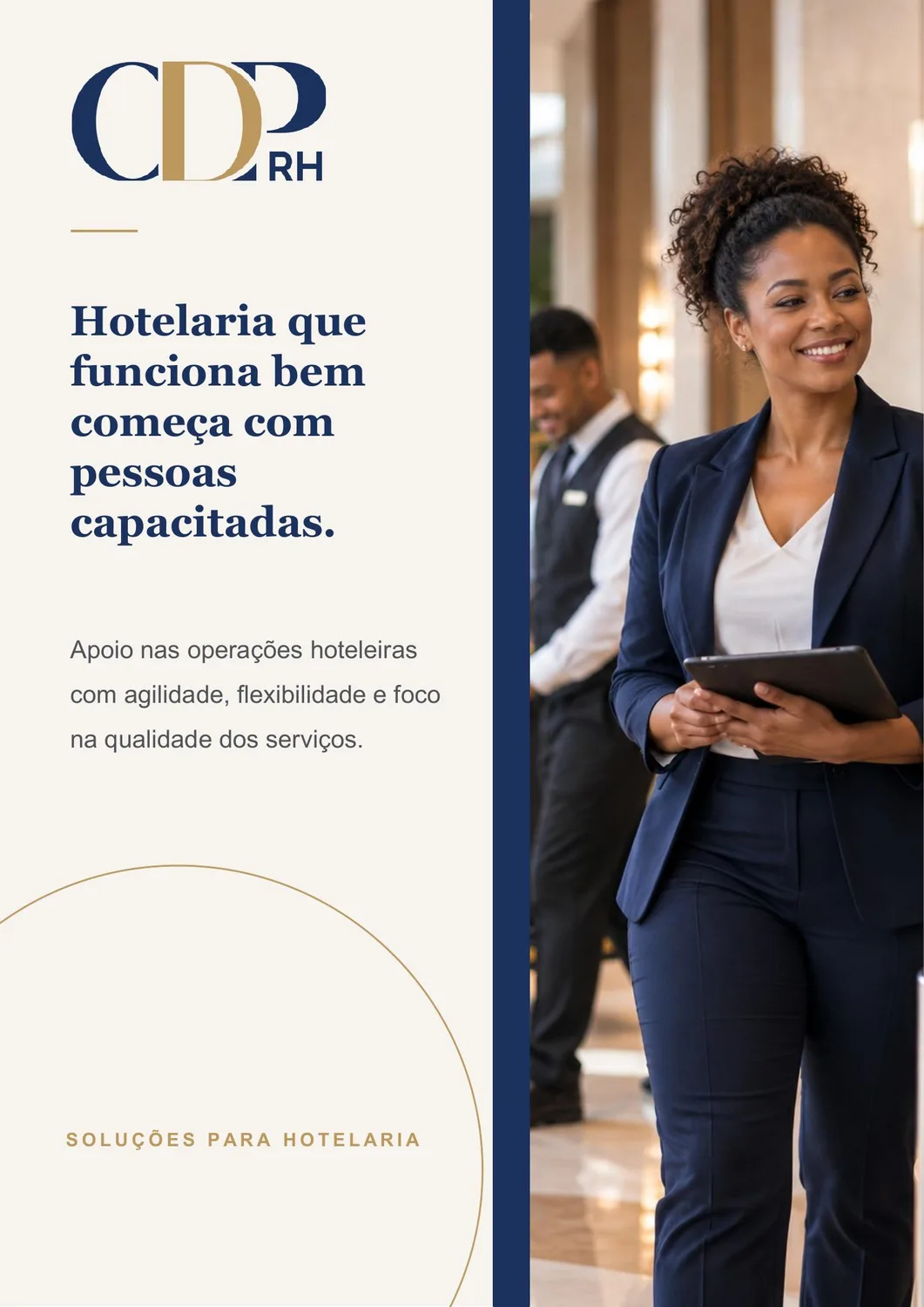 Capa do portfólio digital de hotelaria da CDPRH